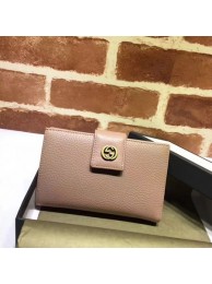 Fake Gucci Calfskin Leagther Wallet 337023 Apricot HY7567lF58