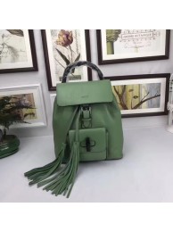 Fake GUCCI Calfskin Leather Backpack 387149 Green HY21355tu77