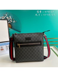 Fake Gucci Canvas Messenger Bag 474137 black HY21186RY48