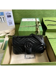 Fake Gucci GG Marmont matelasse mini bag 446744 Black HY16578bz90