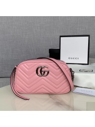 Fake Gucci GG Marmont Matelasse Shoulder Bag 447632 light pink HY20342lF58