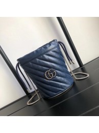 Fake Gucci GG Marmont mini bucket bag A575163 Navy HY7476EQ38