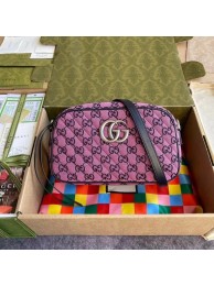 Fake Gucci GG Marmont Multicolor small shoulder bag 447632 pink HY13989eZ32