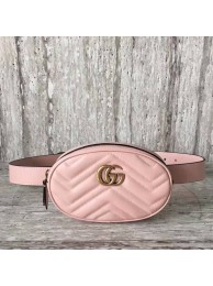 Fake Gucci GG Marmont Quilted Leather Bag 476434 Pink HY6426pE71