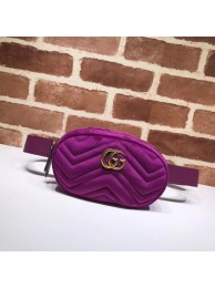 Fake Gucci GG Marmont Velvet Belt Bag 476434 dark blue HY8729Lh27