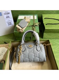 Fake Gucci GG Matelasse leather top handle bag 702251 Dusty grey HY11947lF58
