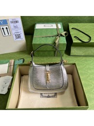 Fake Gucci Jackie 1961 lizard mini bag 675799 Silver HY2777Qv16