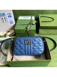 Fake Gucci matelasse shoulder bag 447632 blue HY1362lF58