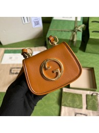 Fake Gucci mini Blondie card case wallet 698635 Dark orange HY19494Sq37