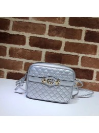 Fake Gucci Mini laminated leather bag 534950 silver HY2010tu77