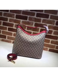 Fake Gucci Miss GG Canvas Hobo Bag 414930 Red HY25767qZ31