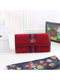 Fake Gucci Ophidia continental wallet 523153 red HY6381EQ38