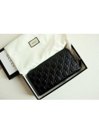 Fake Gucci Ophidia leather Zip around wallet 307987 black HY14946QF99