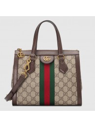 Fake Gucci Ophidia small GG tote bag 547551 brown HY9700Iw51