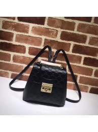 Fake Gucci original Padlock Gucci Signature backpack 498194 black HY18098xR88