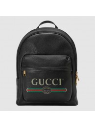 Fake Gucci Print leather backpack 547834 black HY15084eZ32