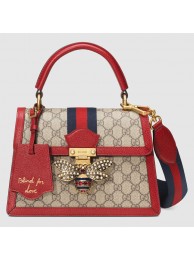 Fake Gucci Queen Margaret GG small top handle bag 476541 red HY25005tu77