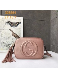 Fake Gucci Soho Calfskin Leather Disco Bag 308364 pink HY12988xR88