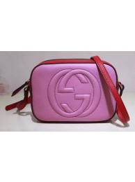 Fake Gucci Soho Metallic Leather Disco Bag 308364 Rose HY23741RY48