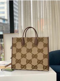 Fake Gucci Tote bag with jumbo GG 678839 brown HY18519GR32