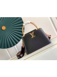 Fake Louis Vuitton CAPUCINES MM M58608 Black&Arizona Beige HY6237xE84