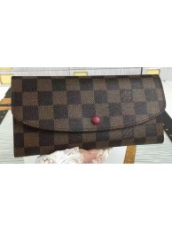 Fake Louis Vuitton Damier Ebene Canvas Emilie Wallet N60696 HY14388bz90