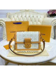 Fake Louis Vuitton DAUPHINE MM M59483 Ecru & Caramel HY12255Iw51