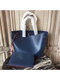 Fake Louis Vuitton EPI Leather Tote Bag 54185 Blue HY20297Qv16