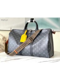 Fake Louis Vuitton KEEPALL BANDOULIERE 45 M40569 black HY25582xE84