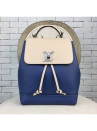 Fake Louis Vuitton LOCKME BACKPACK 41817 Blue&Offwhite HY20981EQ38