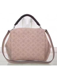 Fake Louis Vuitton Mahina Leather BABYLONE CHAIN BB Bag M51223 Apricot HY25817lF58