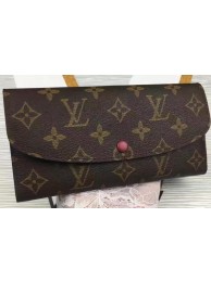 Fake Louis Vuitton Monogram Canvas Emilie Wallet M60696 Wine HY10601RY48