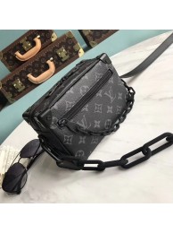 Fake Louis Vuitton Monogram Canvas Original Leather Mini Soft Trunk M44480 Black HY18295ny77