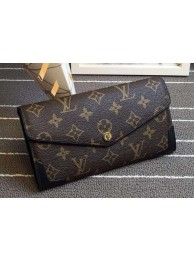 Fake Louis Vuitton Monogram Canvas SARAH WALLET RETIRO M41951 Black HY11528xR88