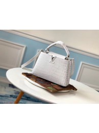 Fake Louis vuitton original crocodile CAPUCINES PM M94587 cream HY3404eZ32