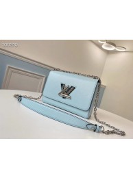 Fake Louis vuitton original epi leather TWIST MM M66119 sky blue HY15010ny77