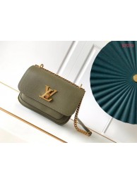 Fake Louis Vuitton Original Lockme chain small handbag M57067 Khaki green HY6061pE71