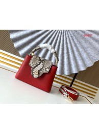 Fake Louis Vuitton Original Taurillon leather CAPUCINES BB M95509 red HY19691QF99