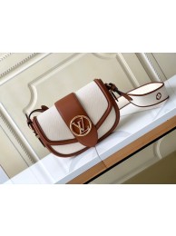 Fake Louis Vuitton Taurillonleather and canvas trim M59446 brown HY23264GR32