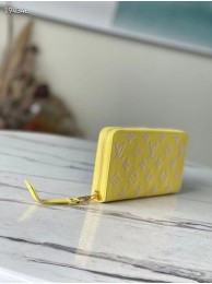 Fake Louis Vuitton ZIPPY WALLET M81427 Lemon Curd Yellow HY11949GR32