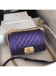 Fake Small boy chanel handbag A67085 purple HY17331EQ38