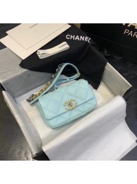 Fashion Chanel 19 Bodypack Sheepskin Leather AS1163 sky blue HY16782wc24