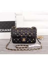 Fashion Chanel Classic Sheepskin Leather cross-body bag A1116 black Gold-Tone Metal HY8752wc24
