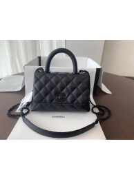 Fashion Chanel coco mini flap bag with top handle AS2215 black HY17840Of26