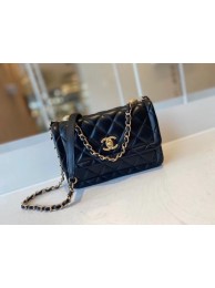 Fashion Chanel flap bag Calfskin & Gold-Tone Metal AS2055 black HY25542wc24