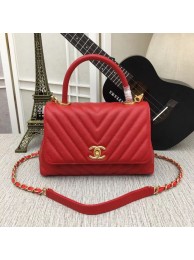 Fashion Chanel Flap Bag with Top Handle 36620 red HY14190Of26