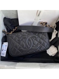 Fashion Chanel Original Caviar Leather Classic Bag 36988 black HY15108iZ66