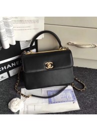 Fashion Chanel Original small flap bag with top handle A92236 black HY12520OM51