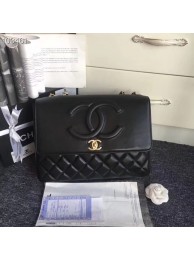 Fashion Chanel Sheepskin Leather & Gold-Tone Metal A91869 Black HY13250OM51