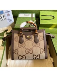 Fashion Gucci Diana small tote bag 660195 brown HY13095Of26